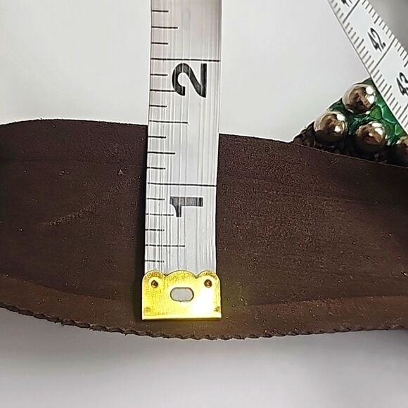 Gypsy Soule Bling Beaded Flower Snake Platform Western Flair Flip Flop Size 8.5 - Picture 9 of 9